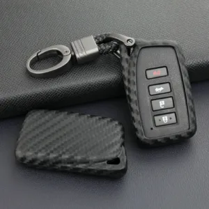 Carbon Fiber Car Key Fob Chain Case For Lexus