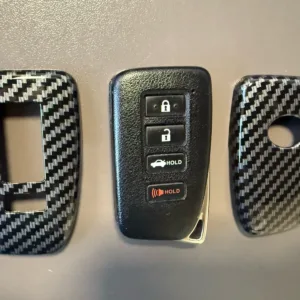 Carbon Fiber Look 4 Button Key Fob Cover For Lexus Is350 Rc350 RCF